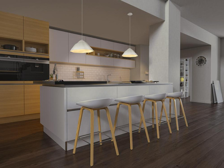 Dekorativní stropní závěsné svítidlo E27 s převisem bílý dekor Ledvance