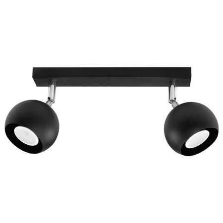 OCULARE stropní svítidlo 2xGU10 Reflektor Halogenové svítidlo Pohyblivé 30cm Černá SOLLUX