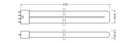 LED zářivka 2G11 17W = 36W 2300lm 4000K Neutrální stmívatelná 140° Dulux Ledvance