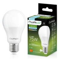 Žárovka LED E27, A60 10W = 75W 1055lm 6500K Studená bílá 260° LUMILED