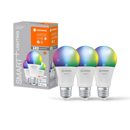 3x LED žárovka E27 A60 9W 806lm RGBW SMART+ WiFi Stmívatelné Classic LEDVANCE