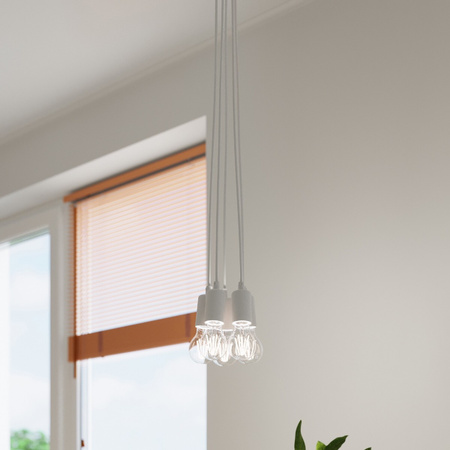 DIEGO LED závěsné stropní svítidlo 5xE27 Overhang White SOLLUX