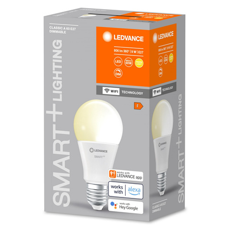 LED žárovka E27 A60 9W 806lm 2700K Teplá bílá SMART+ WiFi Stmívatelné Classic LEDVANCE