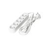 Prodlužovací kabel Zástrčka 5 x uzemněná zásuvka Napájecí pásek 3m Bílá Linea Kobi