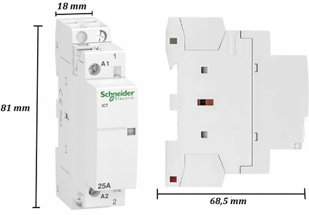 Modulární stykač 25A 2P Schneider Relay IP20