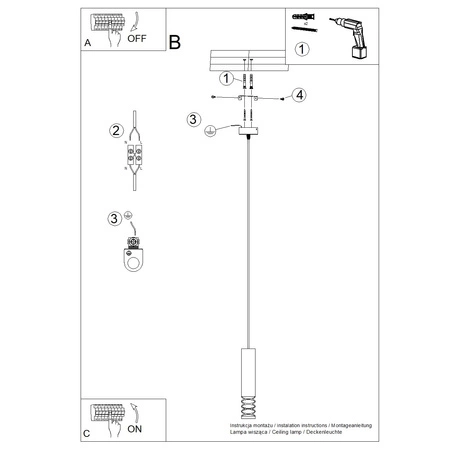 Závěsné stropní svítidlo GU10 White LAMI Ocean Green SL.1686 Sollux