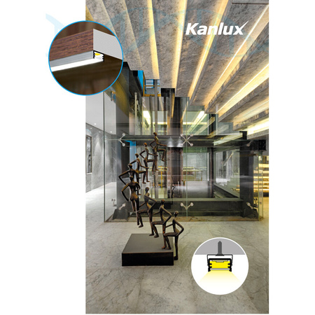 Hliníkový profil pro povrchovou montáž LED pásku eloxovaný 1m PROFILO Kanlux