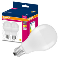 2x LED žárovka E27 A60 19W = 150W 2452lm 2700K Teplá bílá 200° OSRAM HODNOTA