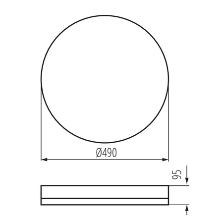 Plafond LED stropní panel Povrchové svítidlo 37W 2680lm CCT Round Black Stmívatelné dálkové ovládání Arvos Kanlux