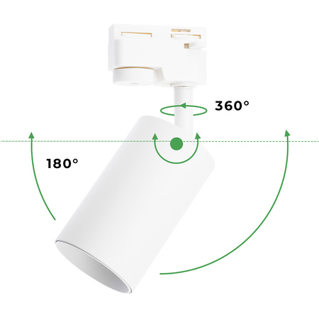 LUMILED HUMA RAIL KIT WHITE + SAGI RAIL SPOTLIGHT WHITE