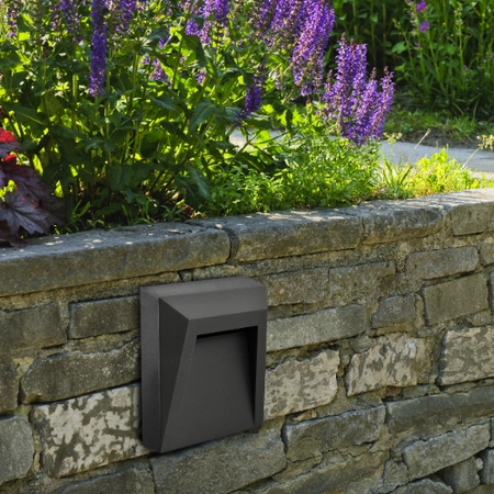 HOLDEN LED ZAHRADNÍ SCHODIŠŤOVÁ LAMPA 1.5W neutrální bílá šedá GOLDLUX (Polux)