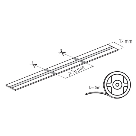 LED pásek 11W/m 680lm/m 24V IP65 RGB 3000-6100K CCT CRI90 5m Kanlux