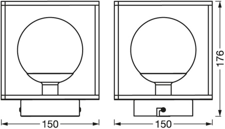 Dekorativní nástěnné svítidlo Povrchová montáž G9 černá Dekor Ledvance