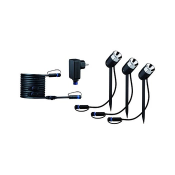 Základní sada PIKE Plug & Shine LED svítidel 3x3.5W 24V 3000K IP67 Antracit Paulmann
