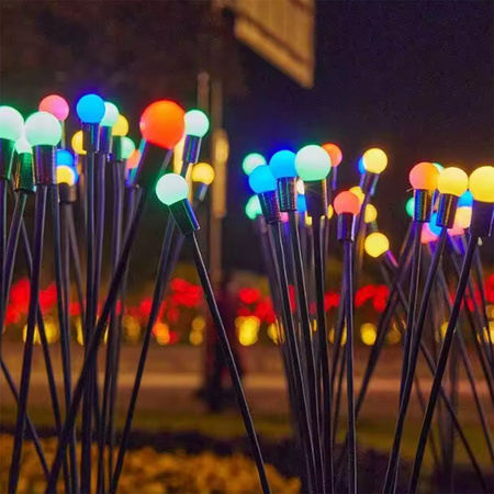 Solární zahradní lampa LED TULIO poháněná dekorativními foukacími koulemi RGB LUMILED