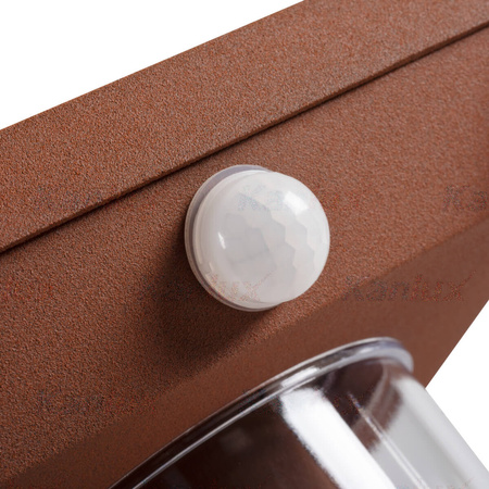 Zahradní lampa VIMO E27 Elevační nástěnná lampa IP44 Senzor Hnědá Kanlux