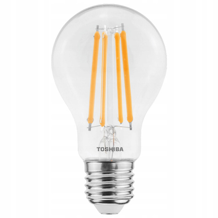 LED žárovka E27 A60 9W = 75W 1055lm 2700K teplá bílá Filament Dimmable TOSHIBA