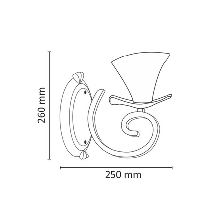 GLORIA nástěnná lampa 1xE14 bílá 26cm - GOLDLUX (Polux)