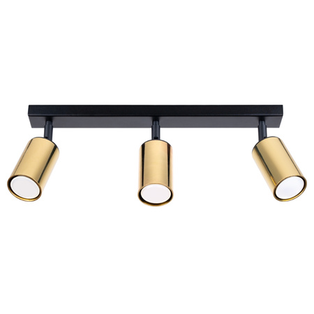 Stropní svítidlo WINX 3xGU10 Reflector Moving Black and Gold Modern SOLLUX