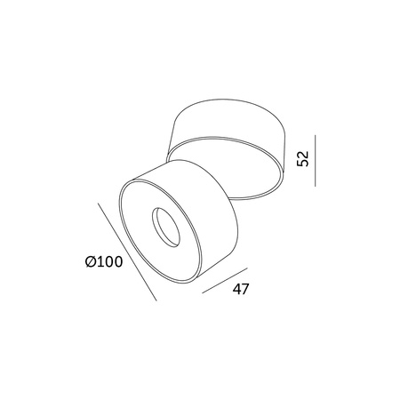 Stropní svítidlo LED 10,5W 680lm 3000K Warm Dimmable CRI90 Black Lahti Kobi