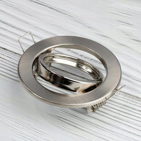 Halogenová Podhledové svítidlo GU10, MR16 Nastavitelná Kulatá Saténový Plech AURELI LUMILED