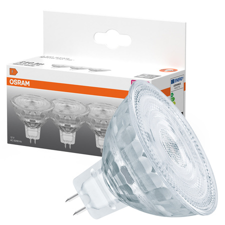3x LED žárovka MR16 Reflector GU5.3 2,6W = 20W 210lm 2700K Warm 12V 36° STAR Osram
