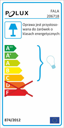 Lampa Sádrové svítidlo. nástěnné svítidlo. dekorativní FALA 1xE14 bílá GOLDLUX (Polux)