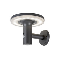 LED solární zahradní lampa nástěnná lampa BOTEV 10W 4000K IP44 se senzorem pohybu antracitová RABALUX