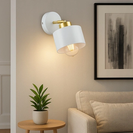 Nástěnné svítidlo Reflektor Nástěnné svítidlo E27 Moving White Gold Elza Masterled