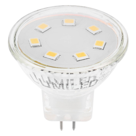 10x Žárovka LED MR11, 2.5W = 20W 220lm 3000K Teplá bílá 120° 12V LUMILED