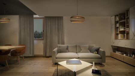 Dekorativní stropní závěsné svítidlo E27 s převisem Hnědá kartonová dekorace Ledvance