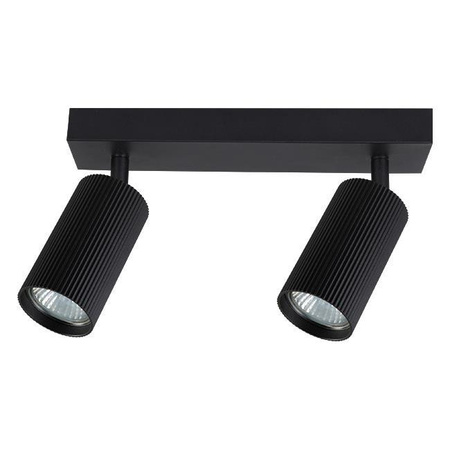 Bodové stropní svítidlo Tuba Reflektor Halogenové svítidlo 2x GU10 Moving Black Lucerno Masterled
