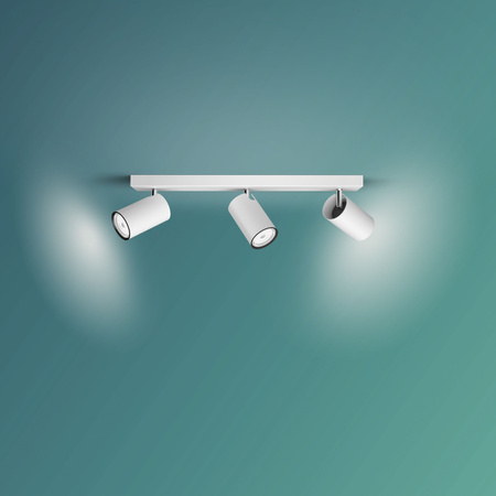 KOSIPO stropní svítidlo Reflektorové svítidlo 3x GU10 White Moving PHILIPS