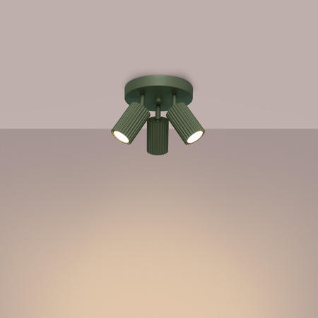 Stropní svítidlo Plafond Tuba Spot 3x GU10 Olive Carbon Deep Space SL.1620 Sollux