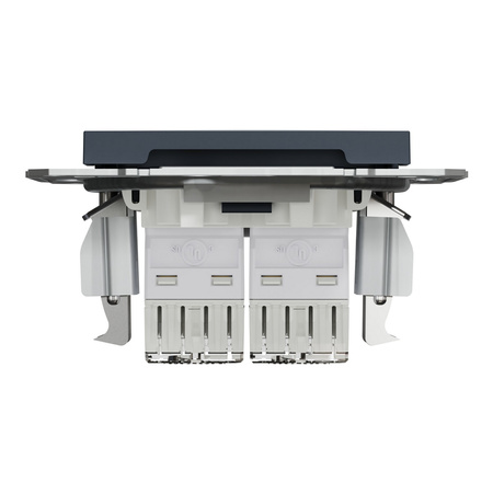 Double Computer Socket 2x RJ45 kat. 5e UTP bez rámečku Antracit SCHNEIDER ASFORA