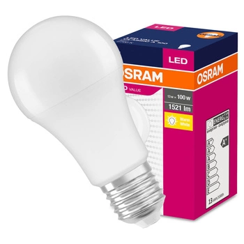 E27 A60 LED žárovka 13W = 100W 1521lm 2700K 200° OSRAM