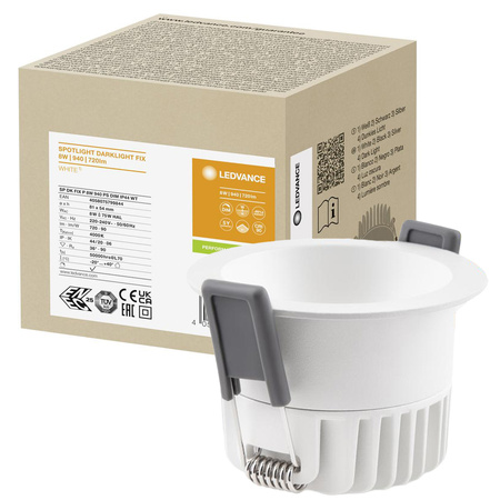 LED panelové bodové svítidlo 8W 720lm 4000K neutrální stmívatelné síťové bodové bílé tmavé světlo Ledvance