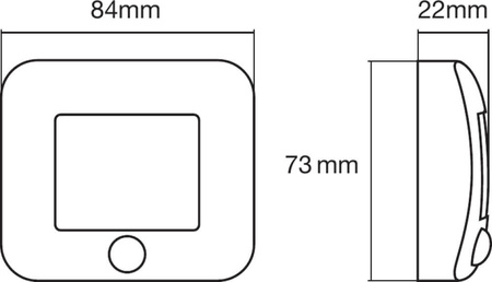 Nightlux Hall LED noční lampa Silver 0.25W 14lm 4000K IP54 Ledvance Pohybový senzor