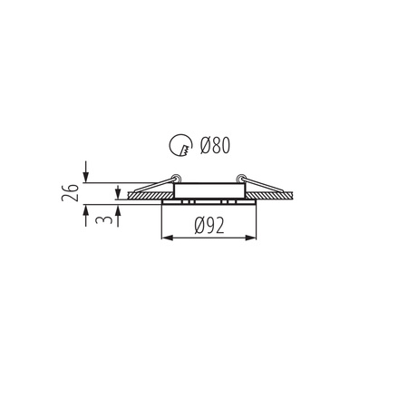 LED svítidlo GU5.3 Circular Black Seidy Kanlux Bodové LED svítidlo pro zápustnou montáž