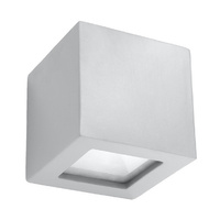 Nástěnné svítidlo LED LEO E27 Keramická kostka šedá SOLLUX