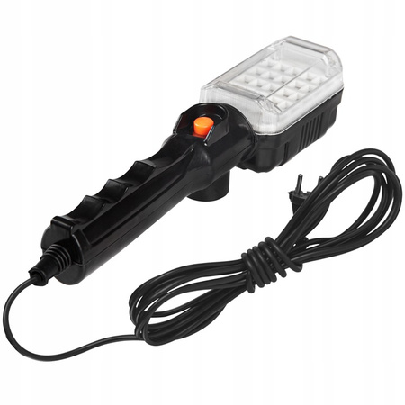 Dílenská LED lampa 230V 12W 960lm Magnetový háček na 5m kabelu