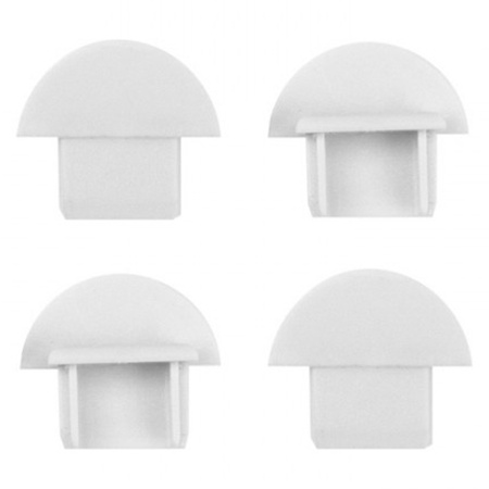 Zapuštěný hliníkový LED profil pod omítku bílý 2m s matným difuzorem pro LED pásky + krytky Ecolight řady P