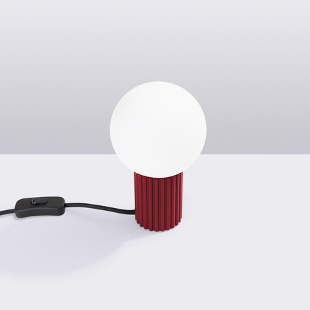 Stolní stolní lampa G9 Round Maroon Modern Matte Halo Sollux