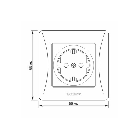 Jednoduchá zásuvka Kontakt 16A pod omítku Černá BINERA VIDEX