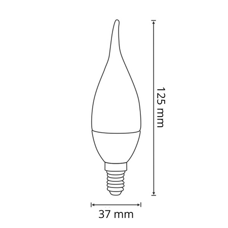 LED žárovka F40 E14 6,3W 560lm 3000K Warm 150° Sanico Goldlux
