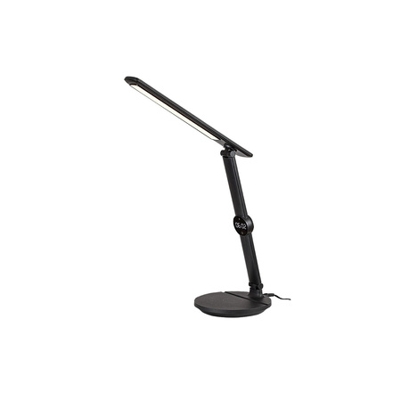 Stolní noční lampa 9W 570lm 3000-6000K CCT Stmívatelný časovač černá Moderní Isak Rabalux