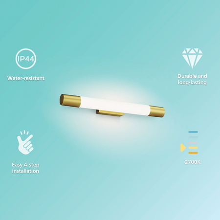 LED Světlo nad Zrcadlo 5W 730lm 2700K 44cm IP44 Měděná Rover Philips