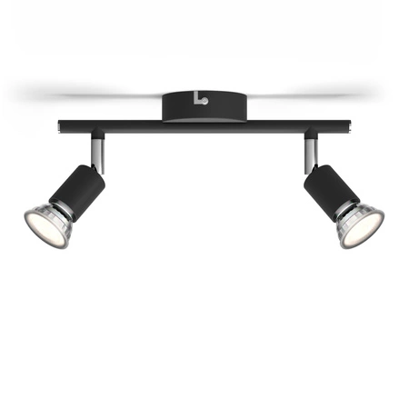 Stropní svítidlo LIMBALI 2x GU10 Nástěnné svítidlo Reflektor pohyblivý černý PHILIPS