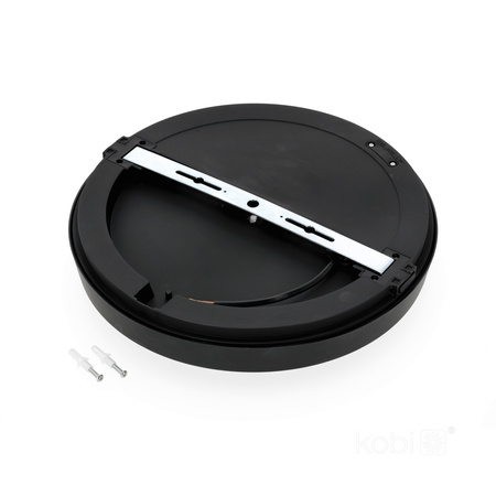 LED stropní svítidlo do koupelny Povrchová montáž 24W 2280lm 4000K 120° černá IP65 Nairos Kobi