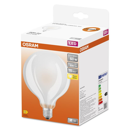 LED žárovka E27 G95 6.5W = 60W 806lm 2700K Teplá bílá 300° OSRAM Retrofit Filament